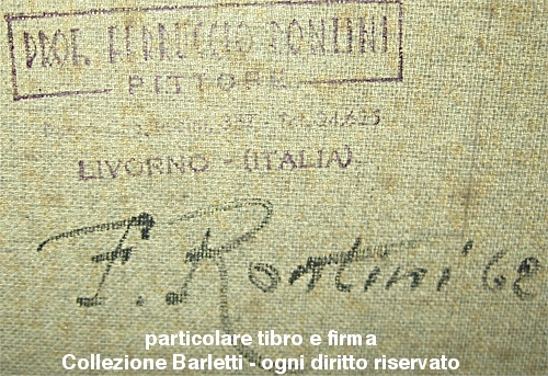 Ferruccio Rontini - timbro e firma retro 1962
