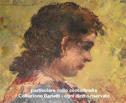 Ferruccio Rontini - contadinella mugellana - olio su tela 80x70 cm - collezione Barletti